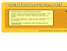 Tablet Screenshot of performers.net